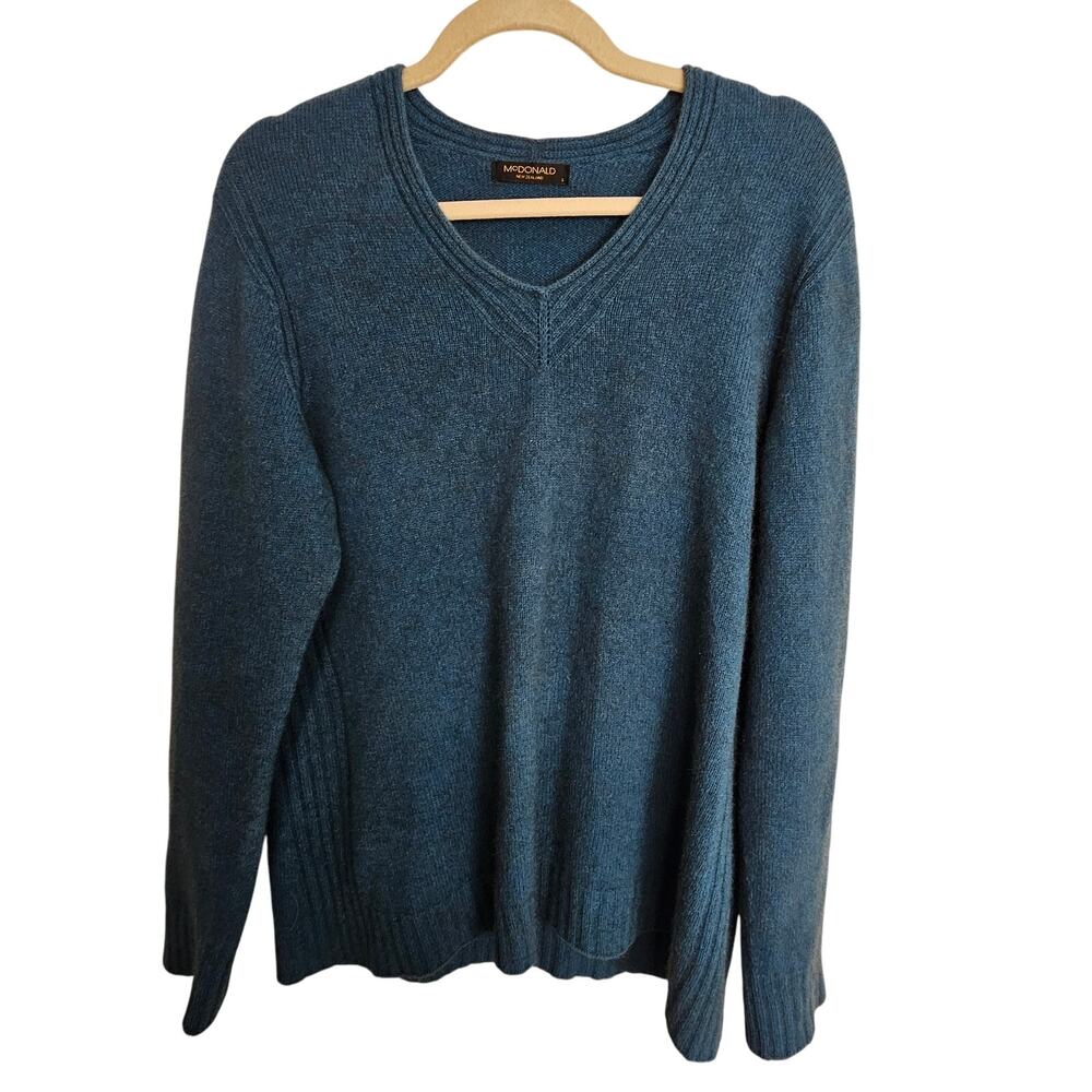 McDonald New Zealand Womens Wool Sweater Size L Quiet Luxury Classic Minimalist